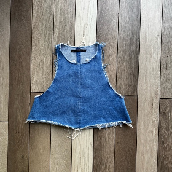Zara Tops - Zara Denim Crop Tank Top | Size: Xtra Small | Excellent Condition